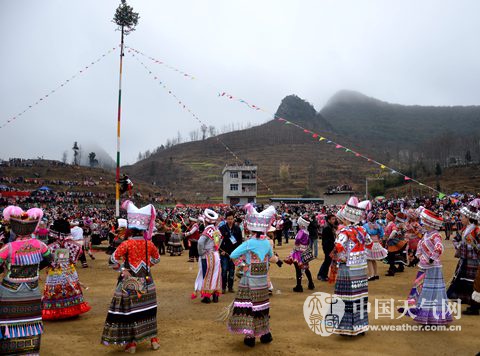 冷空氣擋不住隆林跳坡 - 廣西 -中國天氣網